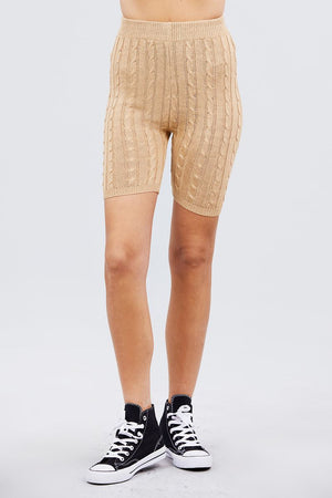 Twisted Effect Bermuda Length Sweater Shorts