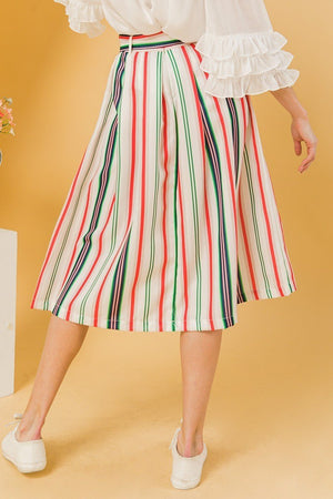 A Woven Midi Skirt