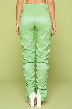 Leather Pu Ruched Pants