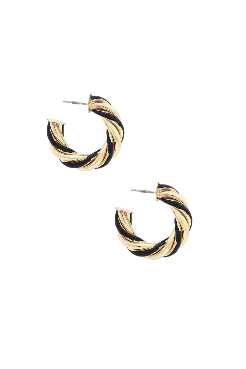 Twisted Open Circle Earring