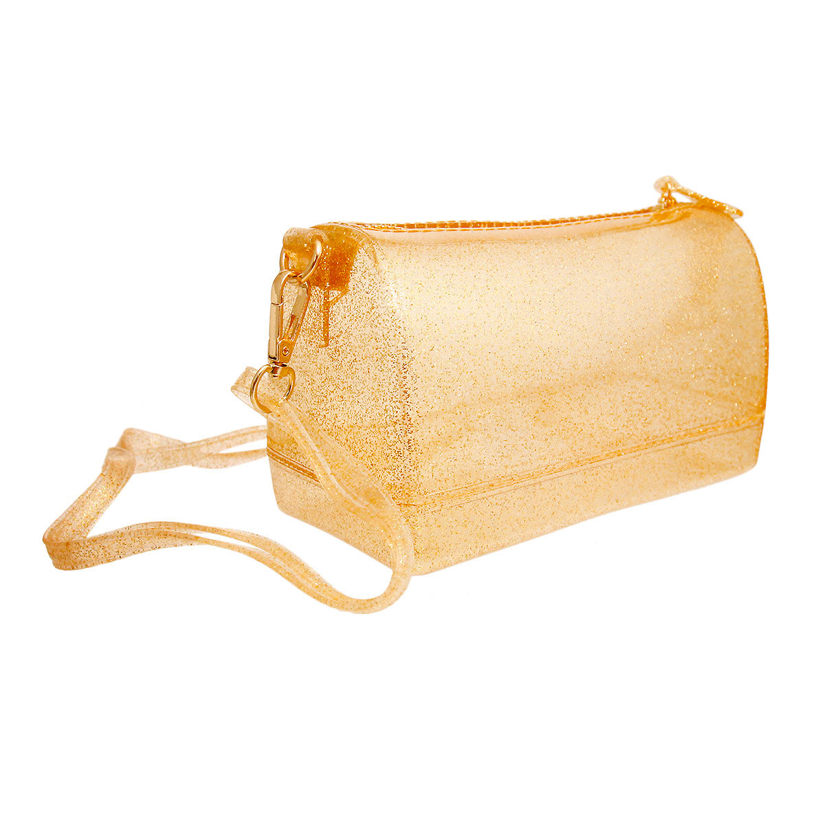 Gold Glitter Jelly Handbag