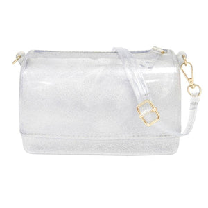 Silver Glitter Jelly Handbag