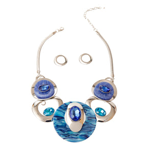 Blue Swirl Circular Set