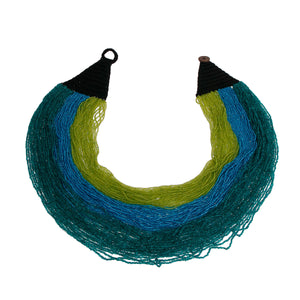 Teal and Lime 100 Strand Necklace