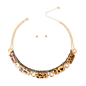 Matte Gold Leopard Link Set