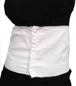 White Wide Corset Belt