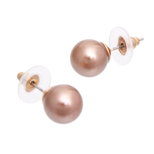 10mm Brown Pearl Stud