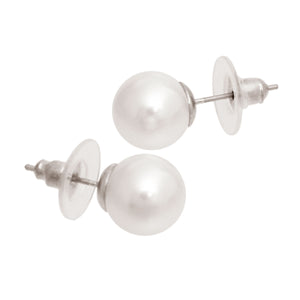 10mm White Pearl Stud