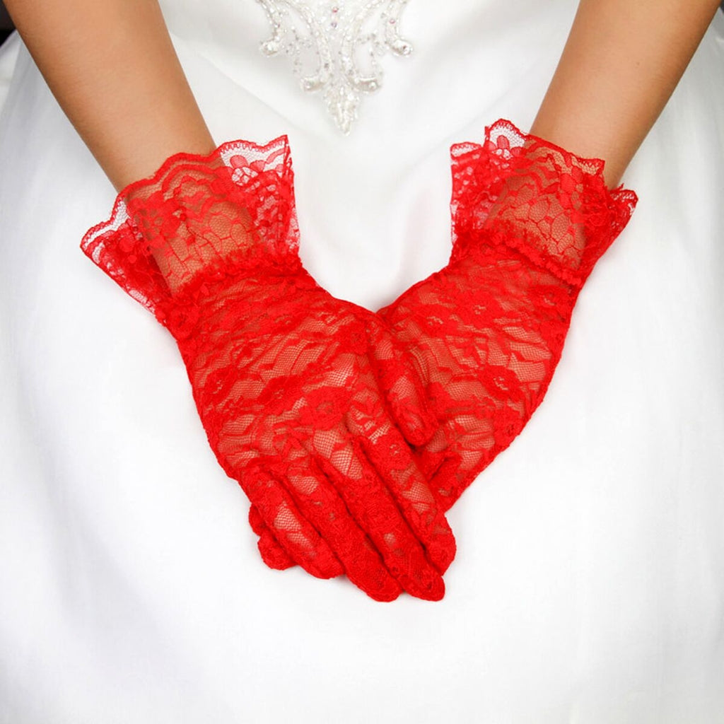 Red Lace Gloves