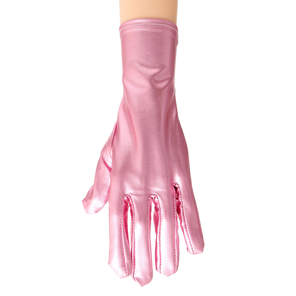 Pink Metallic Formal Gloves