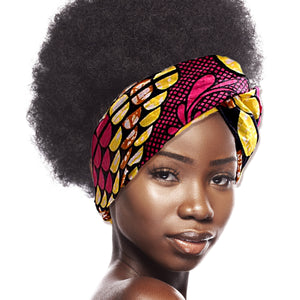 Fuchsia Afrocentric Knotted Headband