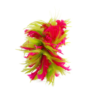 Pink and Green Feather Fascinator