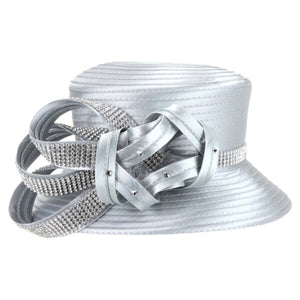 Gray Braided Knot Church Hat