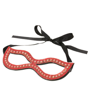 Red Crystal Studded Mask