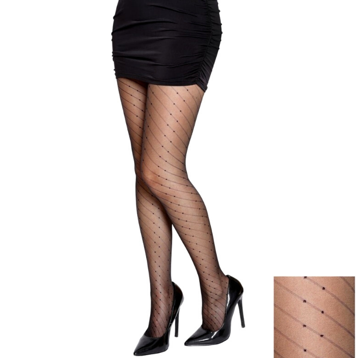 Black Diagonal Line Stocking
