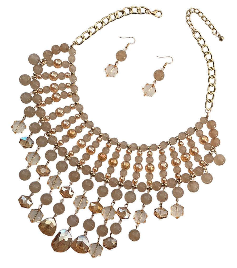 Heavy Rich Glass Bead Necklace Set