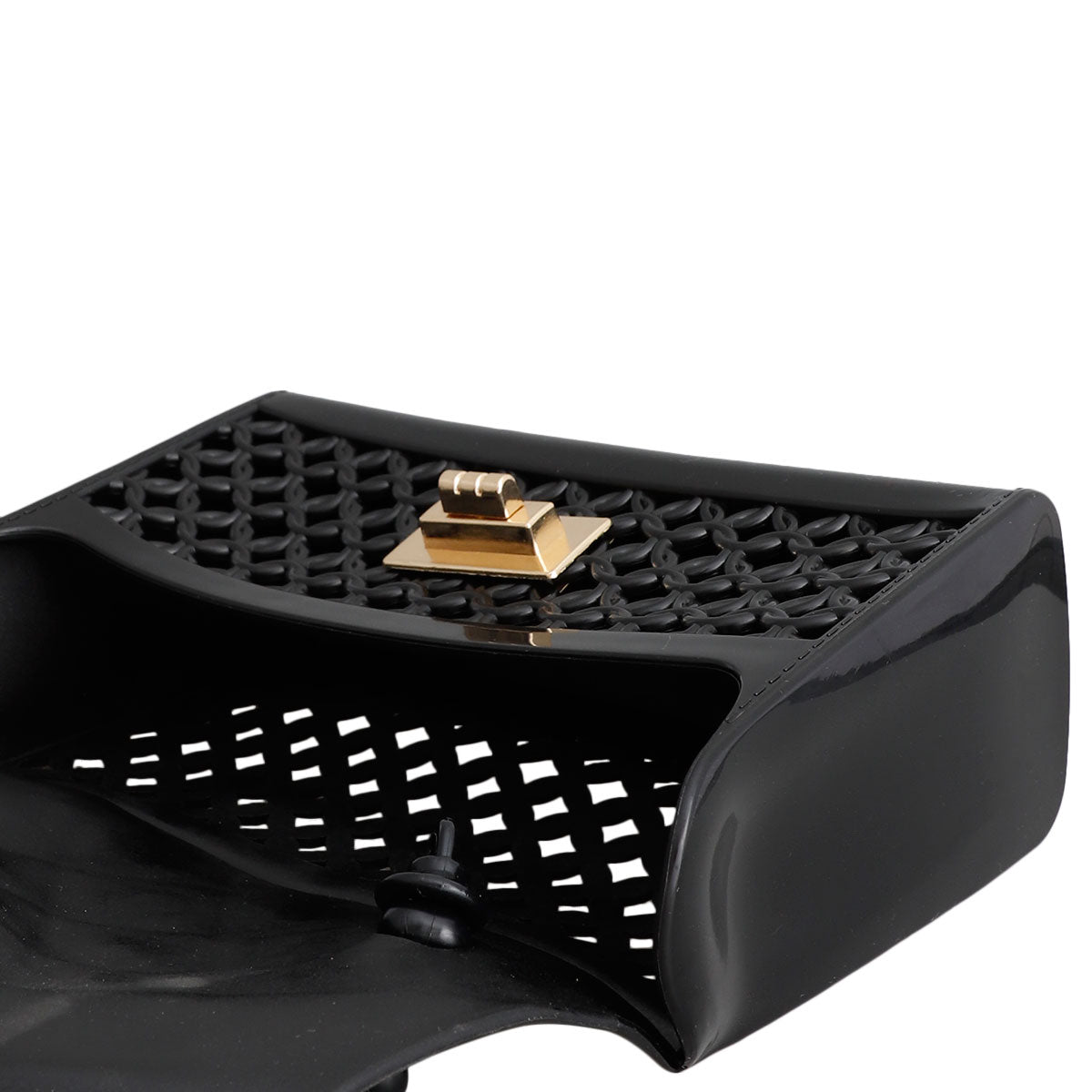 Black Jelly Top Handle Mini Crossbody