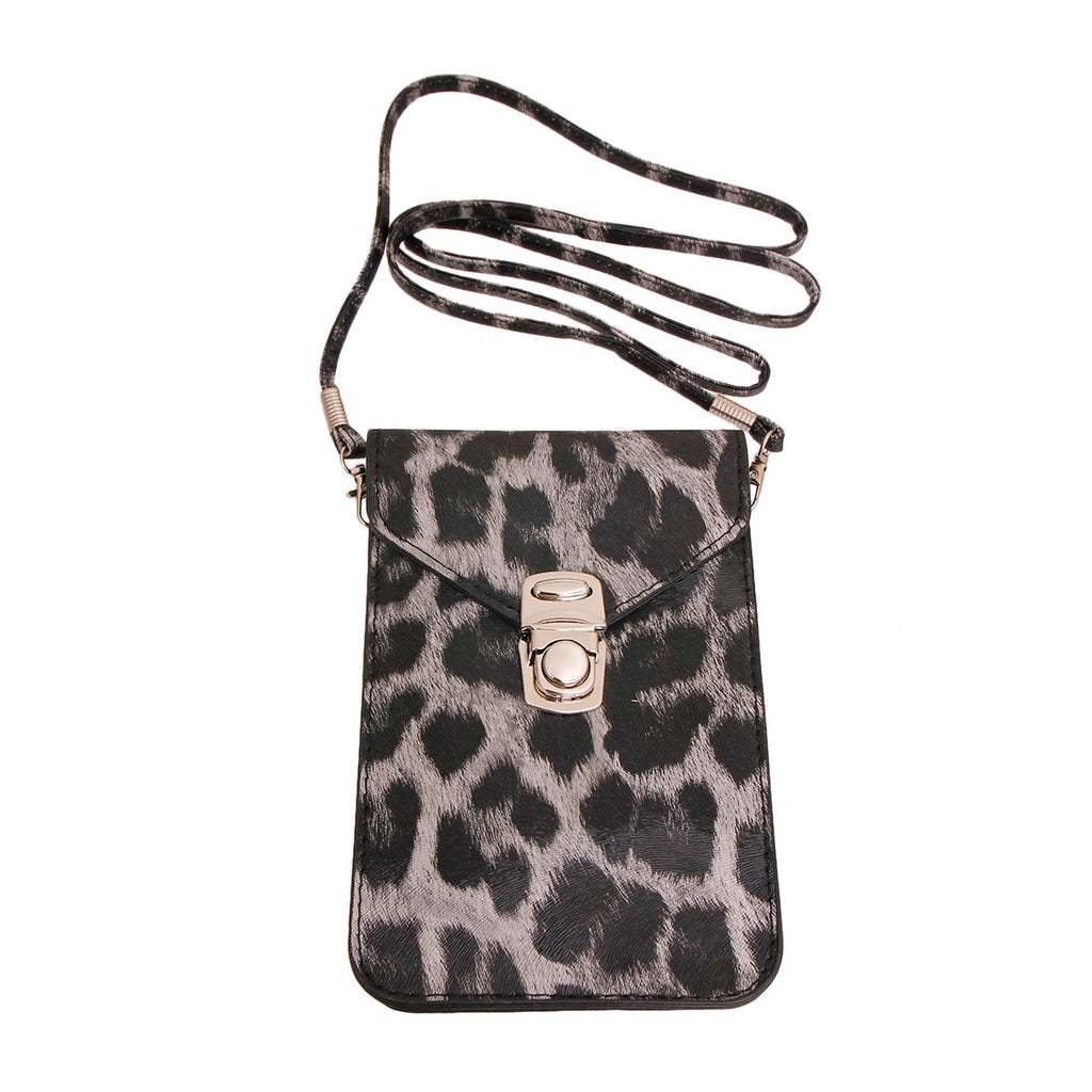 Black Leopard Cellphone Wallet