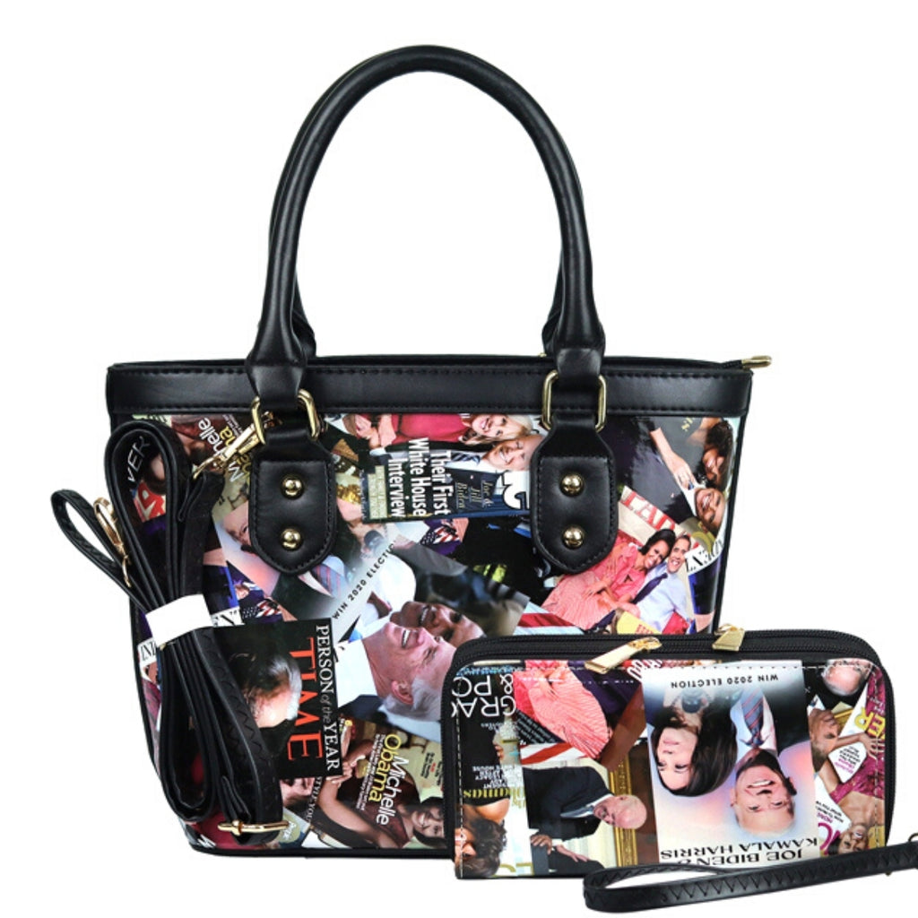 Black Kamala, Biden and Obama Handbag Set