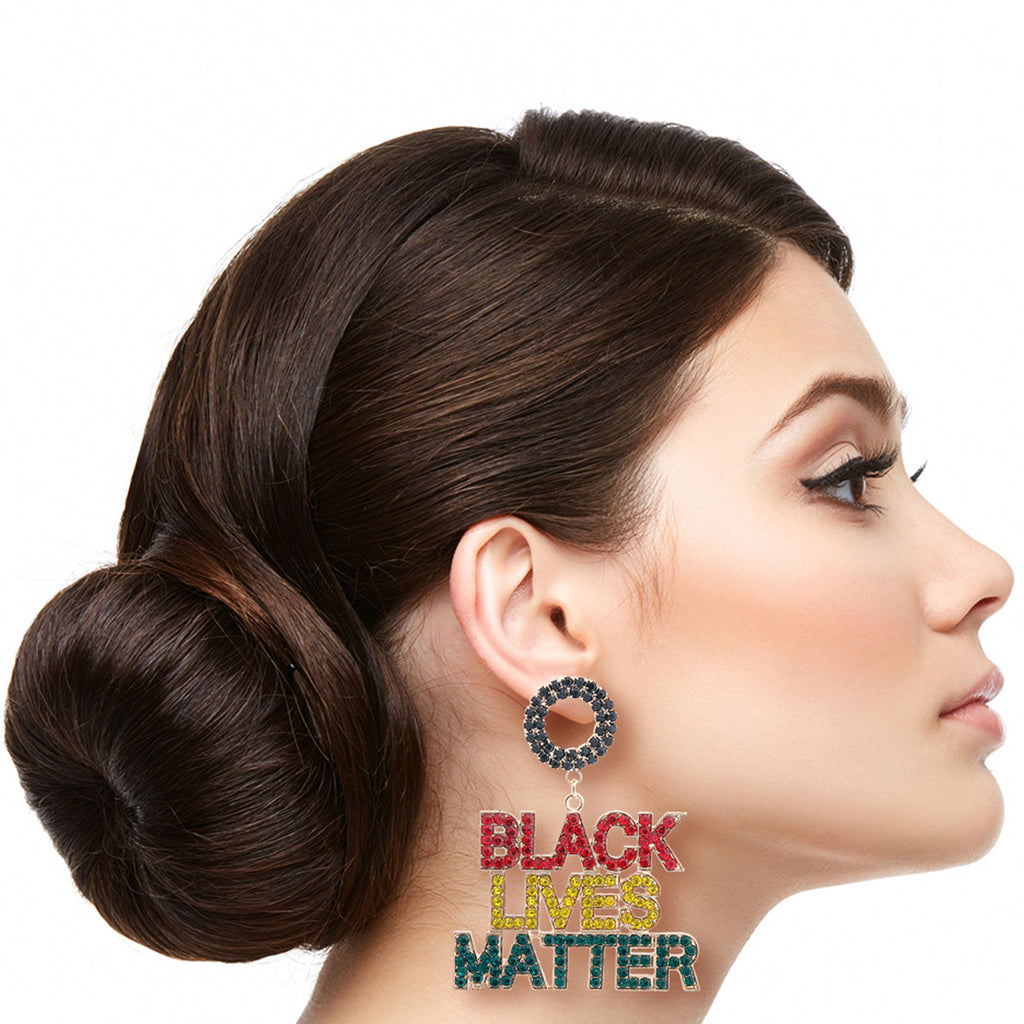 BLACK LIVES MATTER Multi Sparkle Earrings