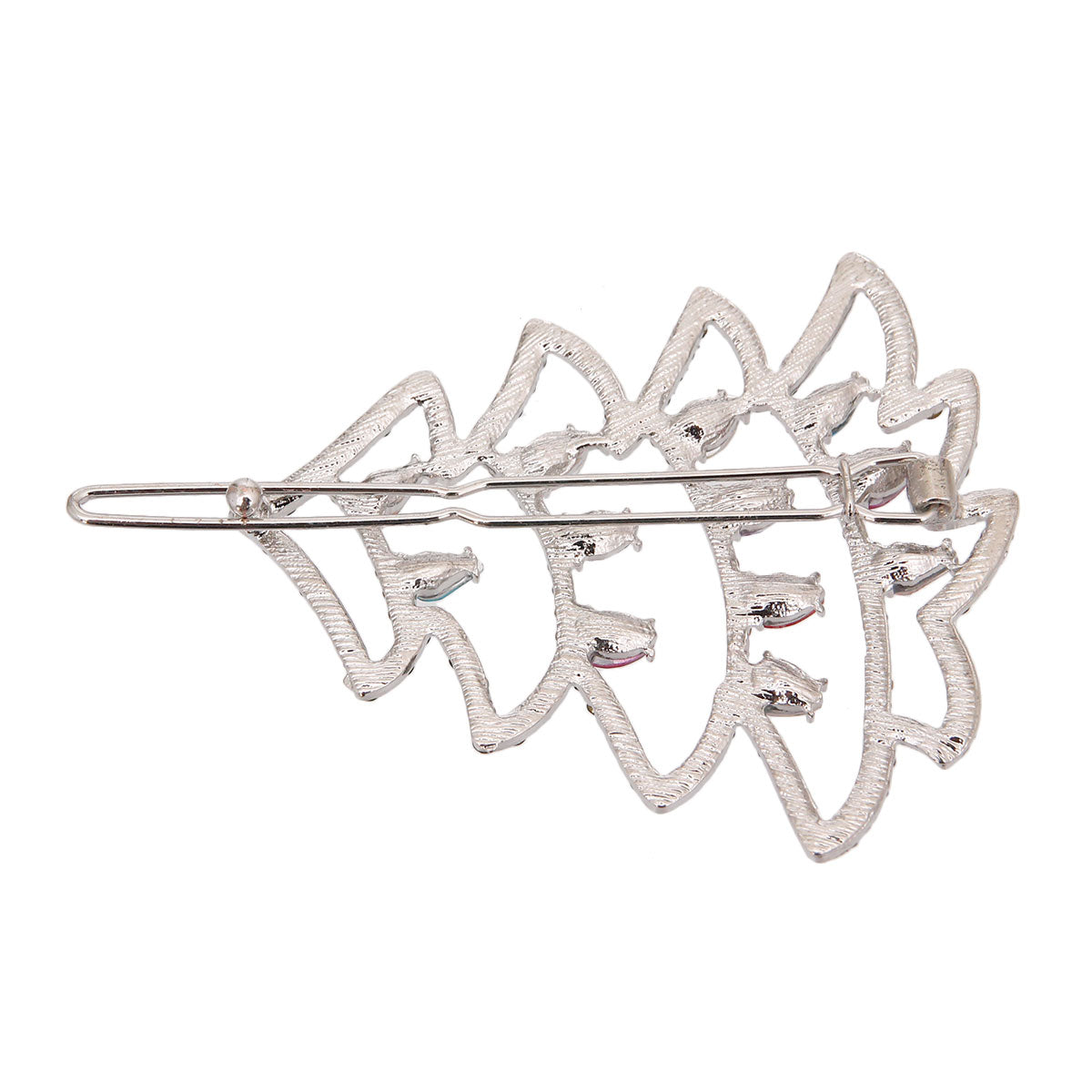 Silver Sparkle Christmas Tree Hair Pin