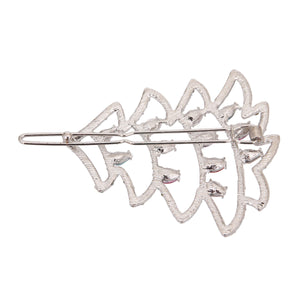 Silver Sparkle Christmas Tree Hair Pin
