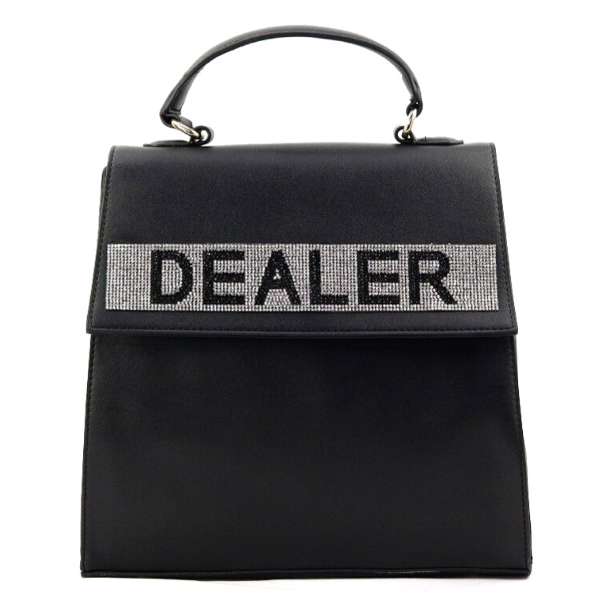 Black Rhinestone DEALER Handbag