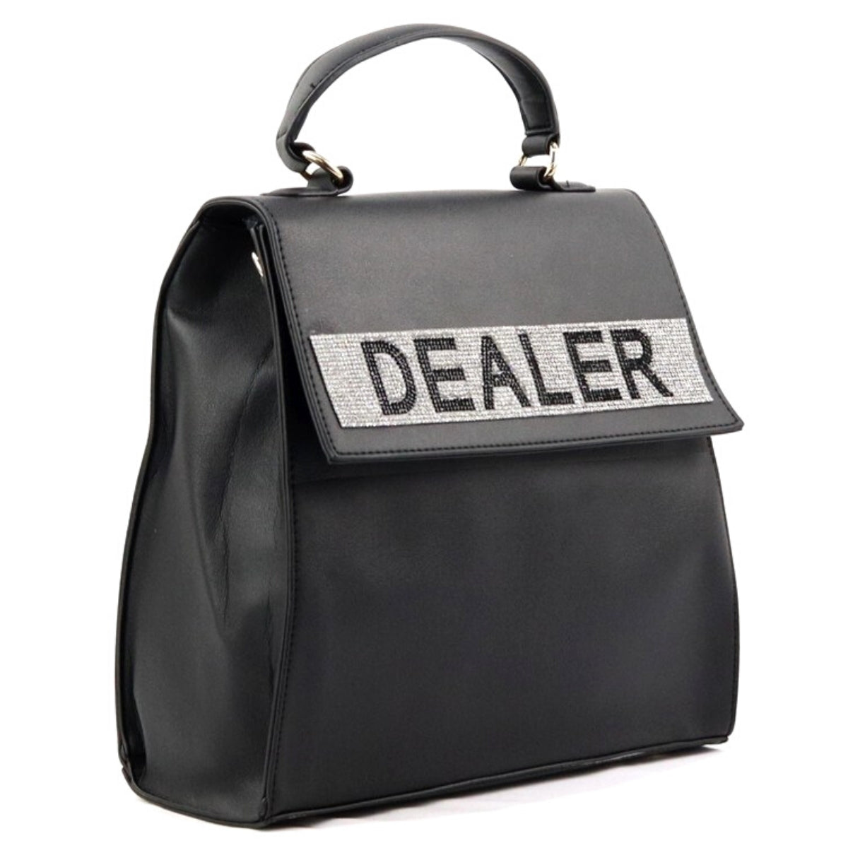 Black Rhinestone DEALER Handbag