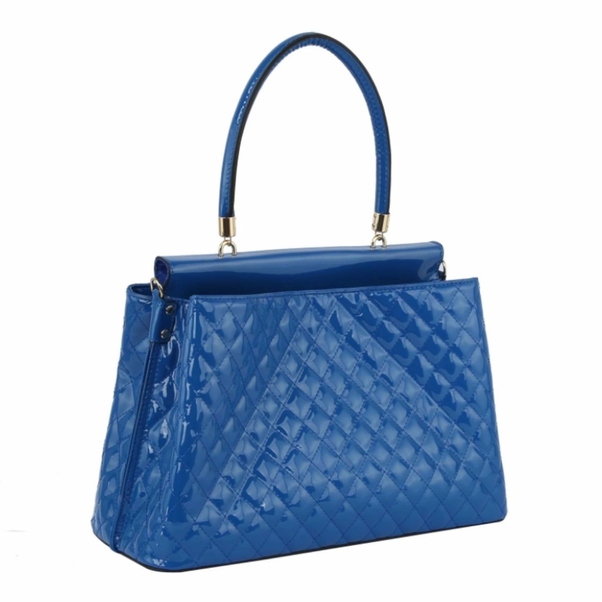 Blue Quilted Queen Tote Handbag