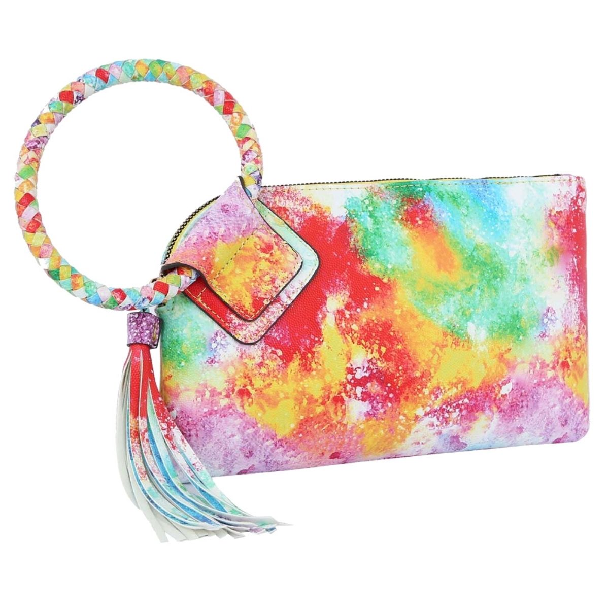 Rainbow Tie Dye Bangle Clutch