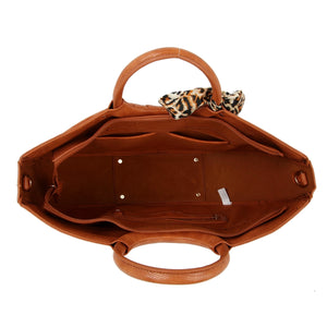 Light Brown Snake Skin Half Moon Bag