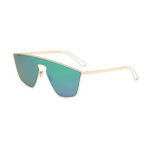 Green Futuristic Flat Lens Sunglasses