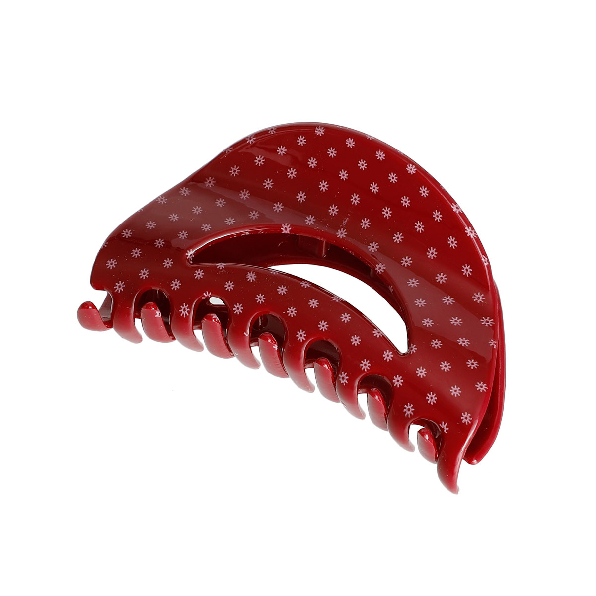 Red Polka Dot Medium Claw Clip
