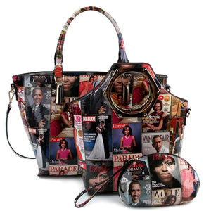 Michelle Obama Multi Color 3 Pcs Bag Set