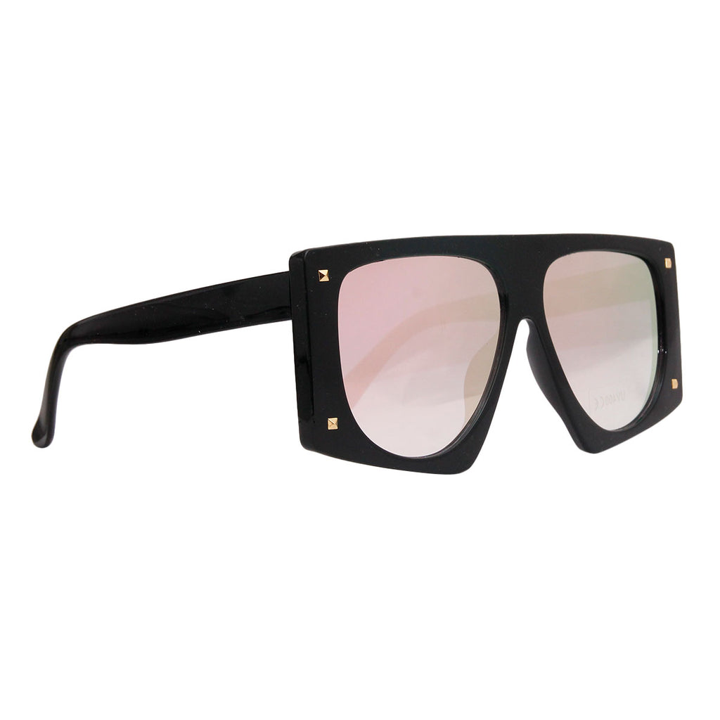 Pink Square Stud Sunglasses