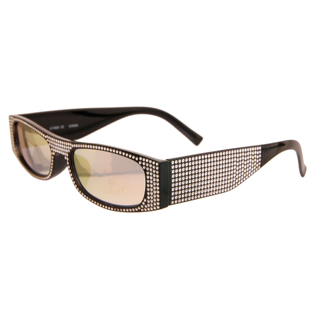 Rose Gold Narrow Polka Dot Designer Inspired Sunglasses