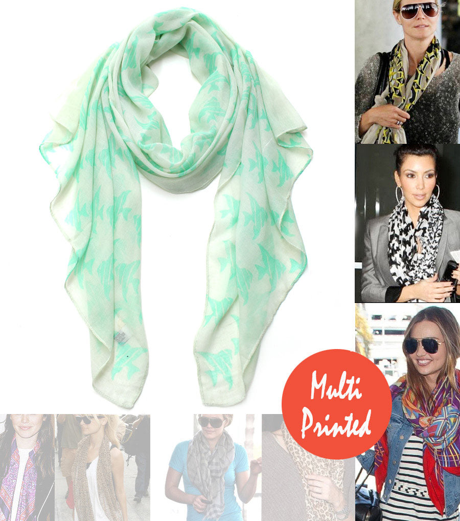 Sea Printed Lightweight Scarf
