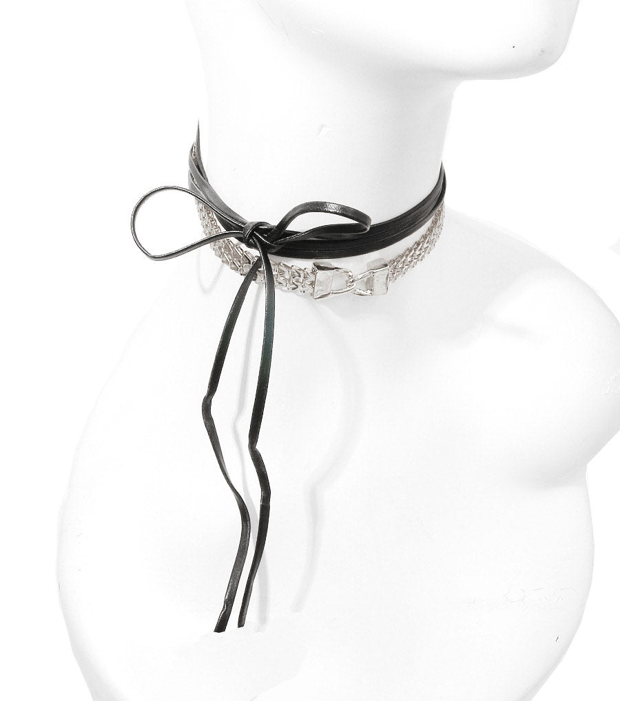 Leather Ribbon Choker