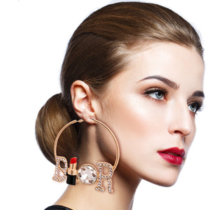 Dior Inspired Lipstick Hoops