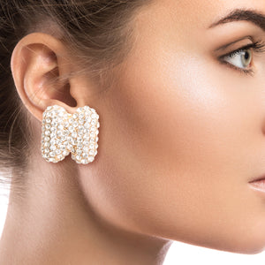 Letter N Rhinestone Studs