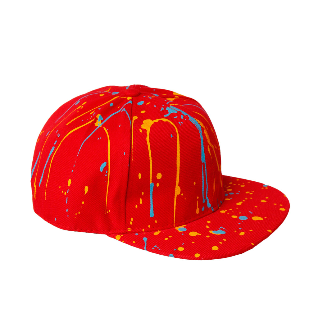 Red Splatter Snapback Cap