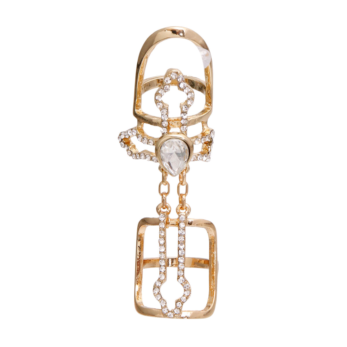 Gold Armor Cross Ring