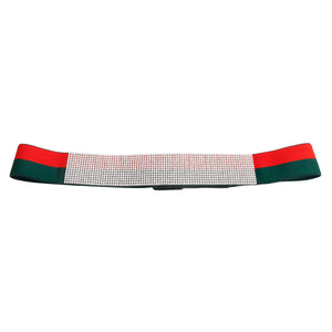 Designer Style Red Green Rhinestone Belt