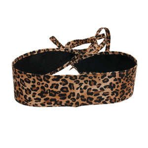 Leopard Suede Wrap Belt