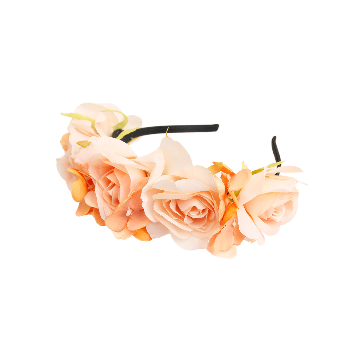 Orange Fabric Flower Headband