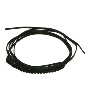 Black Suede and Ribbon Choker Necklace