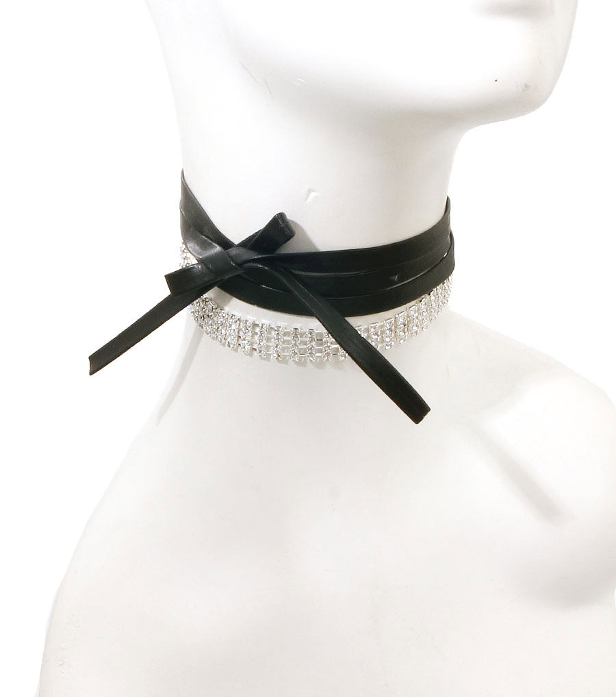 Ribbon Leather Choker