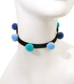 Pom Pom Choker Set