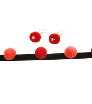 Pom Pom Choker Set