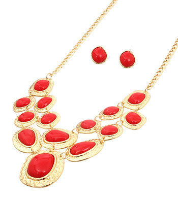 Beads Statement Necklace Set